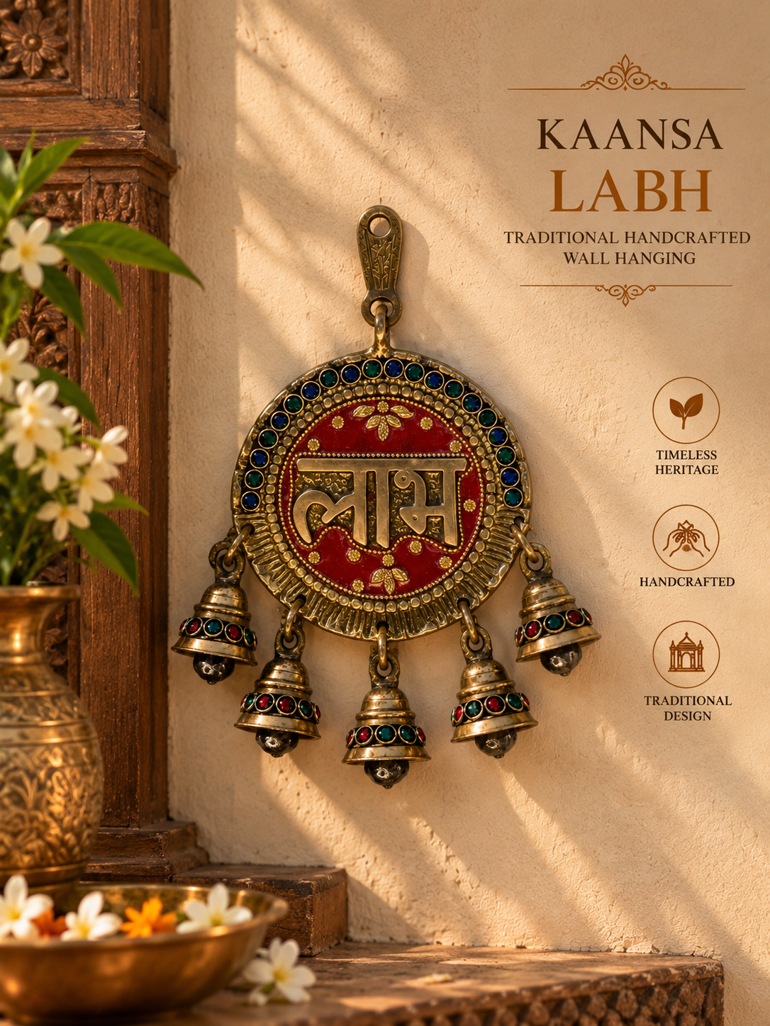 SHUBH - LABH: TRADITIONAL HANDCRAFTED WALL HANGING