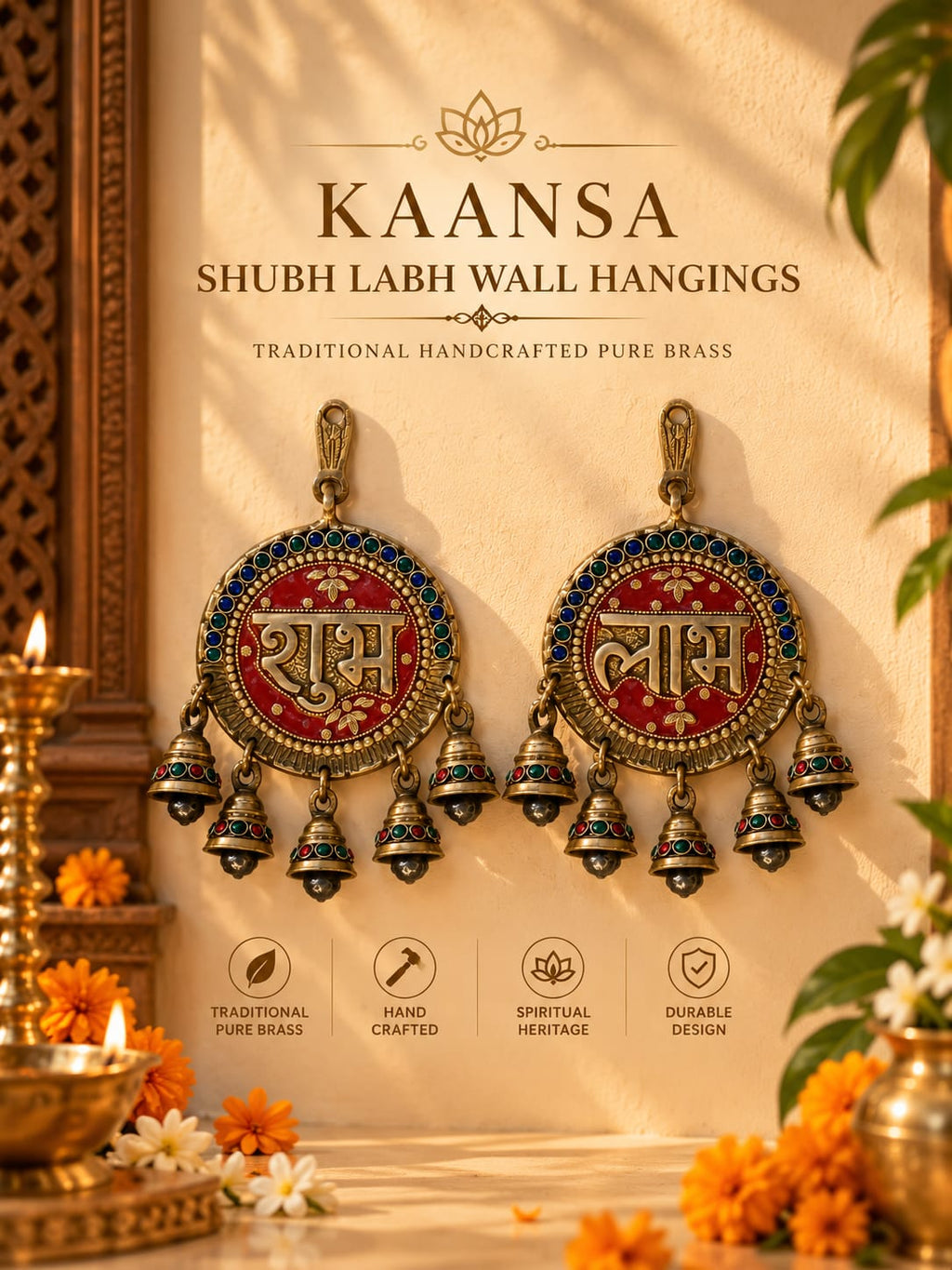 SHUBH - LABH: TRADITIONAL HANDCRAFTED WALL HANGING